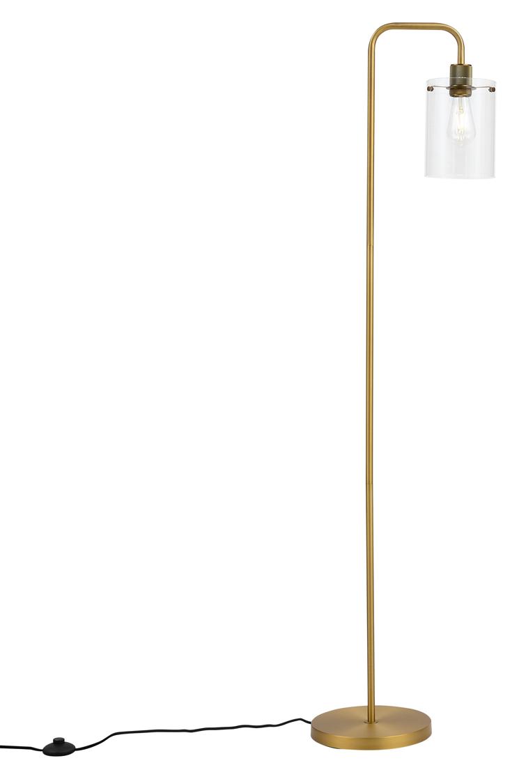 QAZQA Design Stehleuchte Bronze mit Klarglas Domo 109105