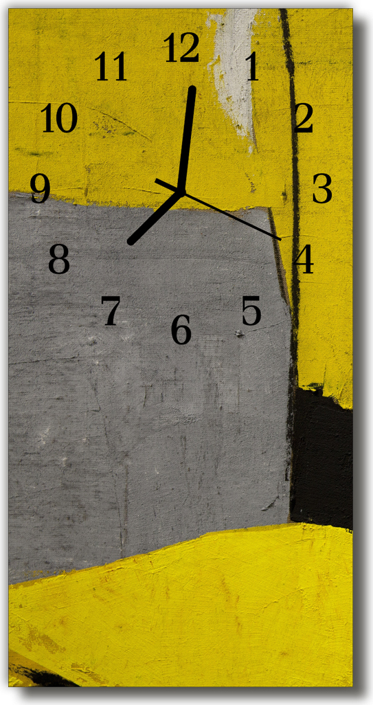 Tulup Glasuhr Wanduhr Küchenuhr Echt-Glas 30x60 Verwirrung Mehrfarbig zsv-30x60-nn-17311683