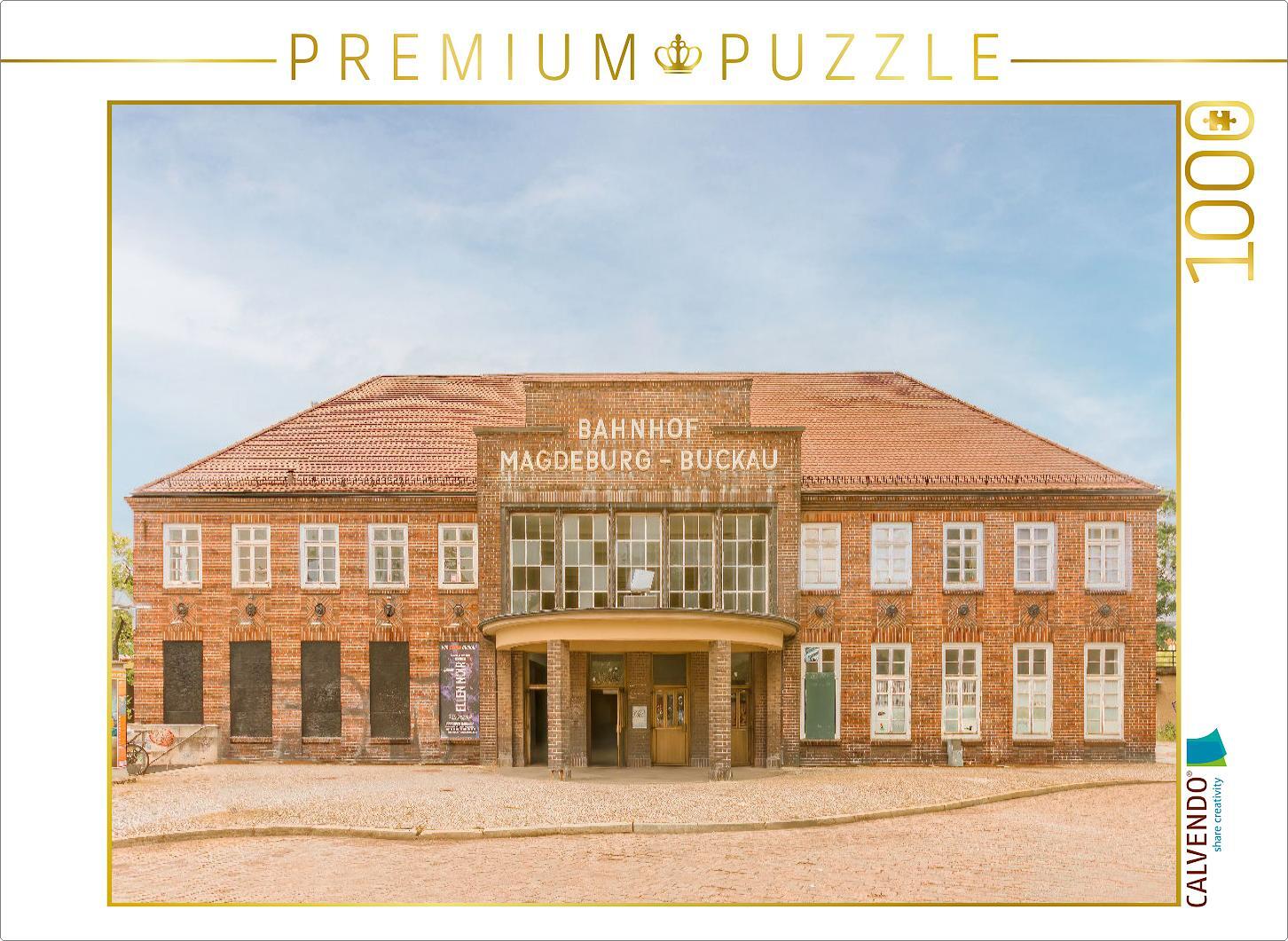 CALVENDO Puzzle Bahnhof Buckau, 1928 | 1000 Teile Lege-Größe 64x48cm Foto-Puzzle für glückliche Stunden