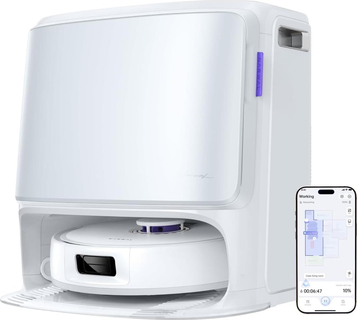 Saugroboter und Wischroboter Narwal Freo Z10, 15000 Pa Saugkraft, Anti-Verwicklungssystem, 75°C Heißwasserreinigung, Selbstentleerungsstation AAAZR75227
