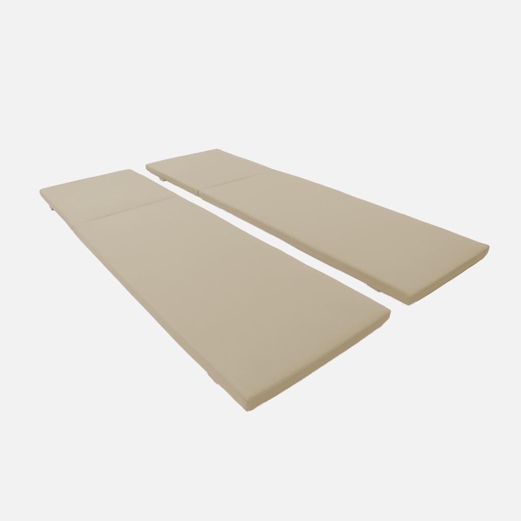 sweeek - 2er-Set Kissen für Sonnenliegen - Beige GASUNLNGEX2BG