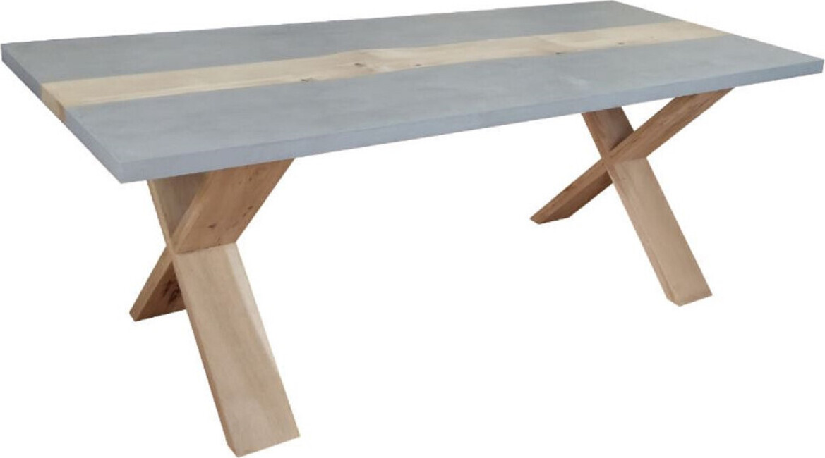 Casa Padrino Landhausstil Esstisch Grau / Naturfarben 240 x 100 x H. 78 cm - Landhausstil Küchentisch - Landhausstil Gartentisch - Landhausstil Esszimmer & Garten Möbel NEW-54283