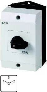 Eaton Umschalter, T0, 20 A, Aufbau, 4 Baueinheit(en), Kontakte: 8, 60 °, rastend, mit 0-Stellung, 1-0-2, Abwicklungs Nr. 8213 207136