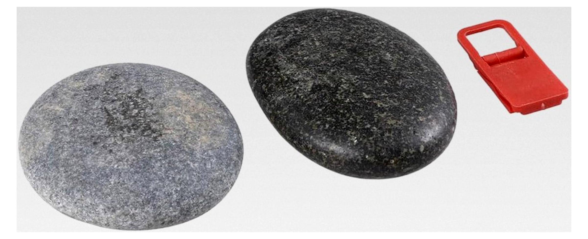 Markenlos Selbstgemachte Malsteine 2 Stück 8 10cm Naturkiesel zum Bemalen mit Halterung