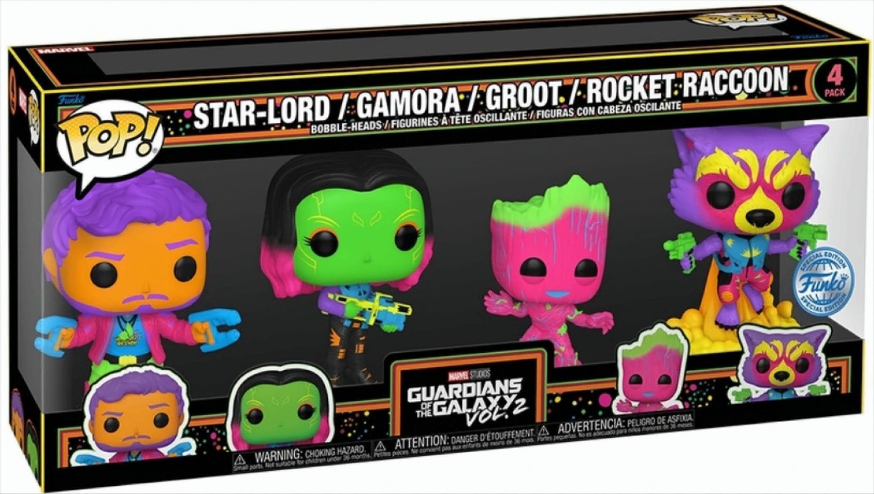 Funko POP Marvel GOTG Gamora Groot Rocket 4er-Pack SE 69111