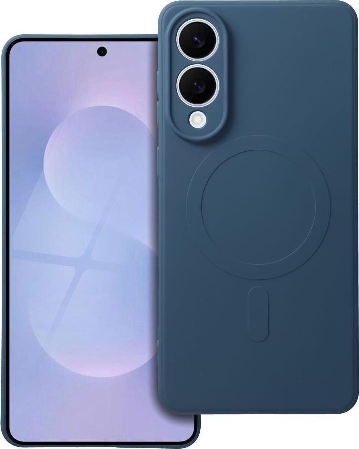 SILIKÓNOVÝ KOV na mobilný telefón kompatibilný s MagSafe vhodný pre SAMSUNG S25 Edge modrý