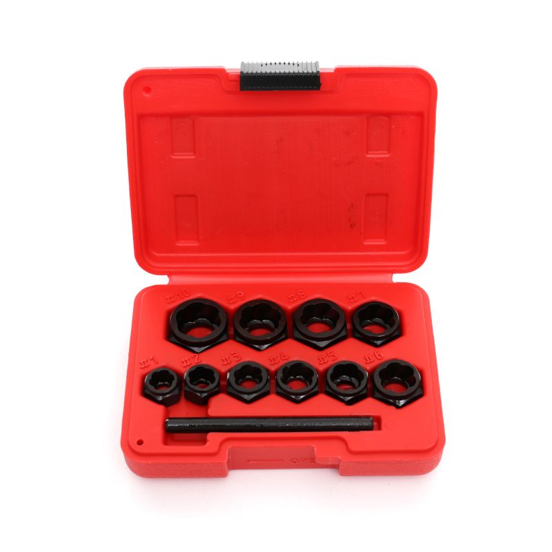 Kraft&Dele KD10269 Set zum Herausziehen von abgebrochenen Schrauben 10tlg