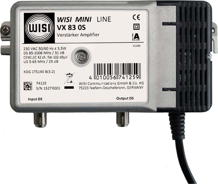 Wisi Hausanschlussverstärker VX 83 0S 74125