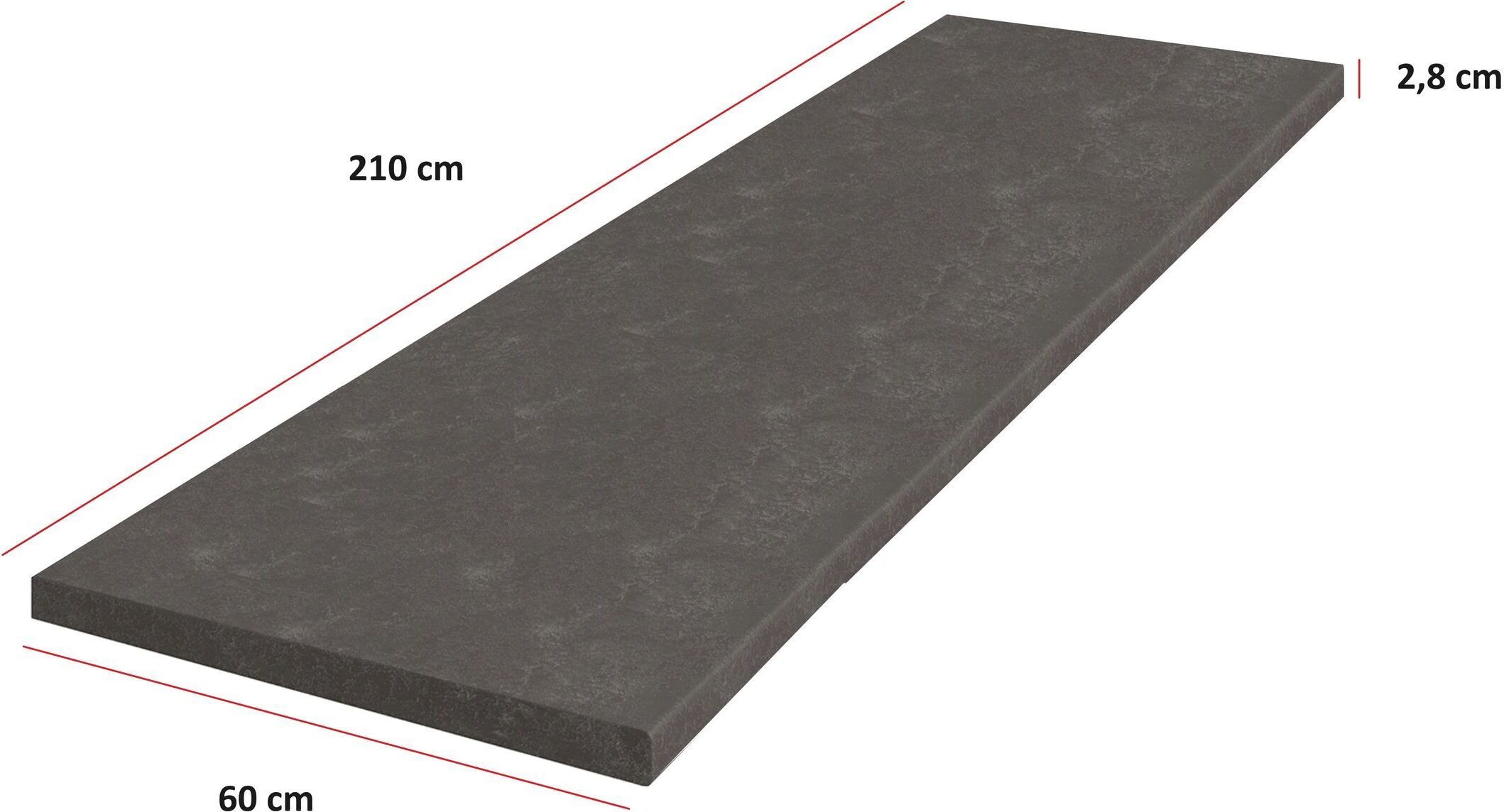 Küchenpreis-Bombe Küchen Arbeitsplatte Metallic Brown 210 cm 28 mm Bianca Grey Rose Küchenzeile