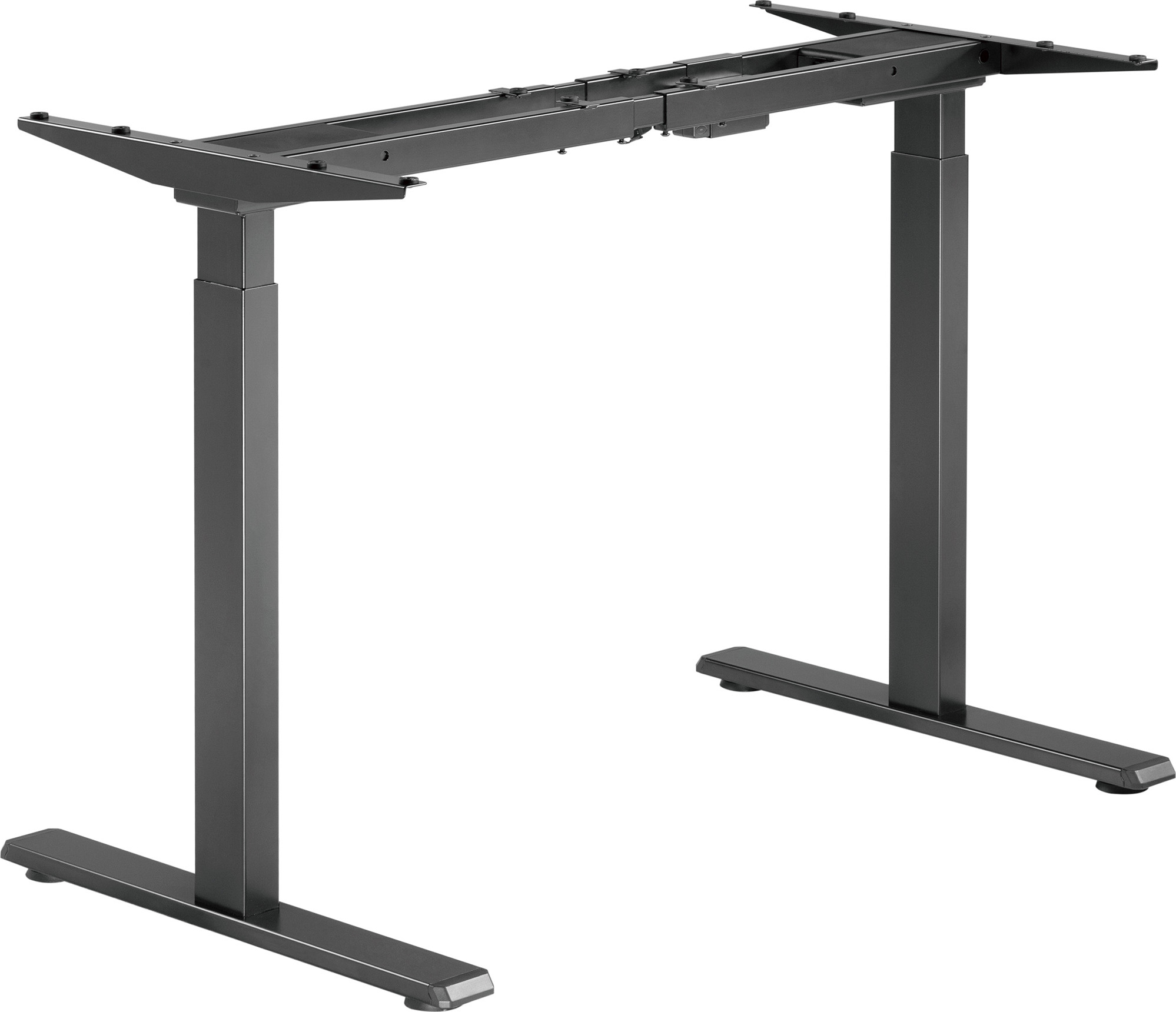 Wiltec Höhenverstellbarer Schreibtisch zweimotorig, Schreibtischrahmen, Gestell für Tischplatten, mit Kollisionsschutz, Memoryfunktion und Sitz-/Stehzeit-Erinnerung 64988