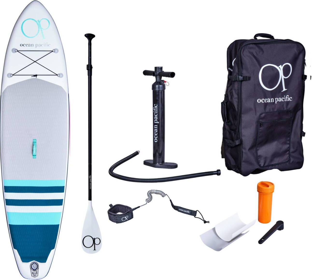 Ocean Pacific Malibu All Round 10'6 Nafukovací paddleboard (Bílá/Šedá/Tyrkysová)