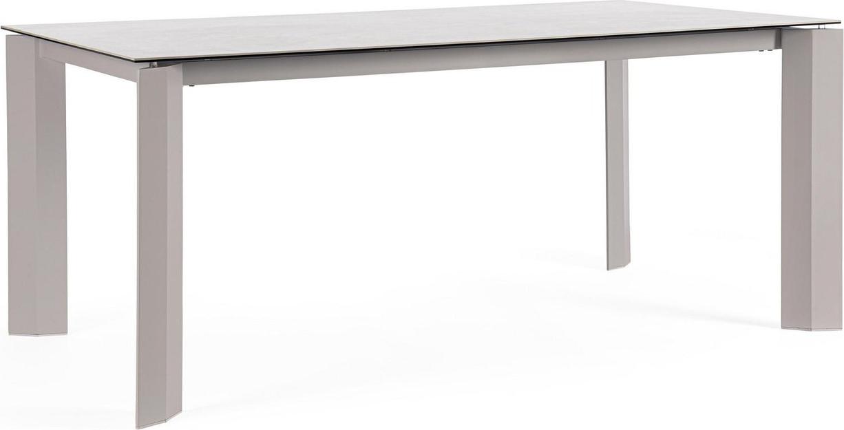 Natur24 Tisch Otavio 180 x 95 x 75 cm Aluminium Keramik Grau 0663812