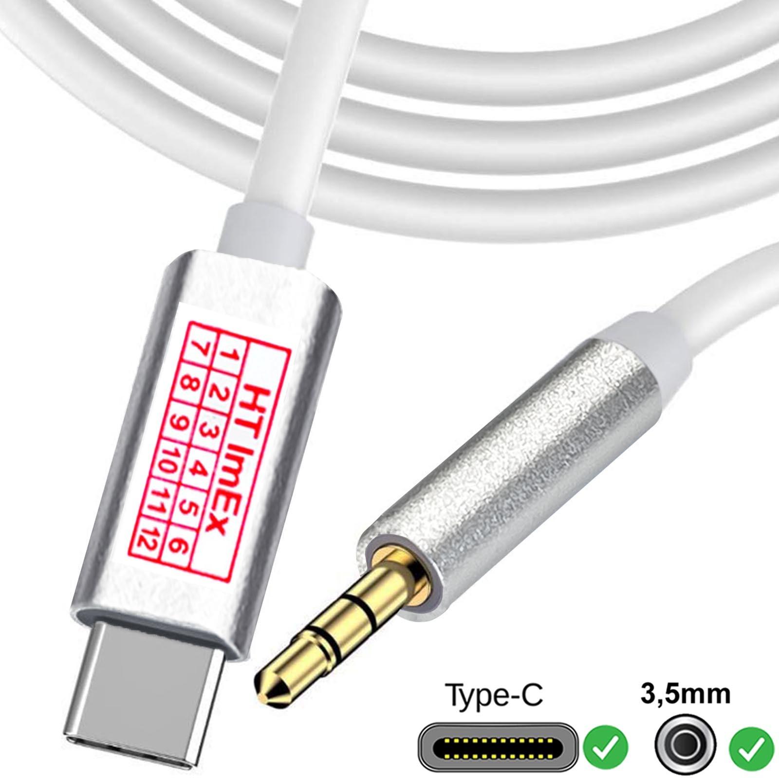 HT ImEx USB-C auf 3,5mm Buchse Kopfhöreranschluss Adapter Kabel - Typ C zu Aux in Audio