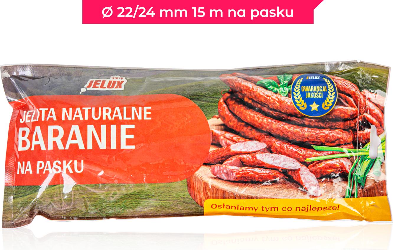 Jelux Polska Schafsdärme 22/24 mm, 15 m, am Band für Brüh-, Koch- und Räucherwürste