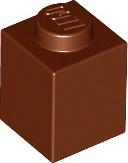 1 Stück LEGO, Teil Nr. 3005 in Rotbraun (Reddish Brown) 3005-Rotbraun (Reddish Brown)-1 Stück-137