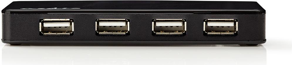 Nedis USB-Hub - USB-A Male - USB-A Female - 7-Port port(s) - USB 2.0 - Netzstromversorgung / Stromversorgung über USB - 7x USB UHUBU2730BK