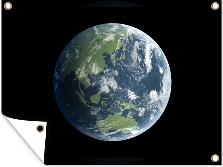 MuchoWow® 80x60 cm Outdoor-Poster Gartendeko Sichtschutz Garten Poster für den Garten Satellitenbild der Erde 133|3747096