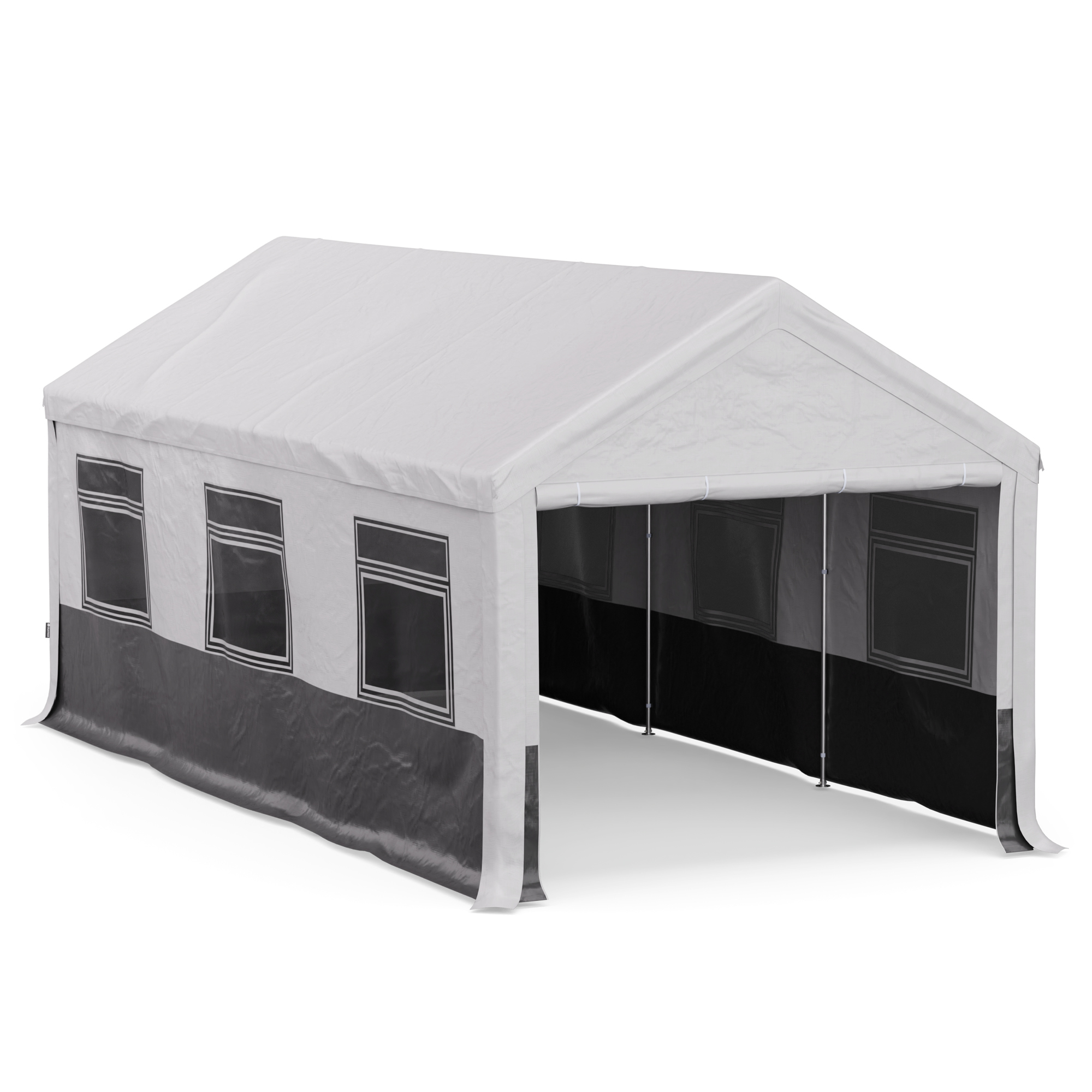 Blumfeldt Partyzelt - 6x3m, Festzelt mit Seitenwänden, Wetterfestes Gewebe, Stabiles Stahlrahmen, Einfache Montage, Ideal für Gartenpartys, BBQs & Events 173