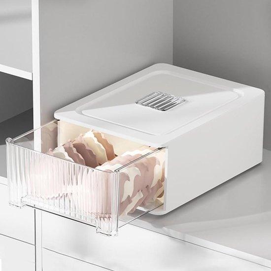 OEM Transpargenter Stapelbar-Unterbringungsbehälter - 34 x 26 x 15 cm - Weiss 2026