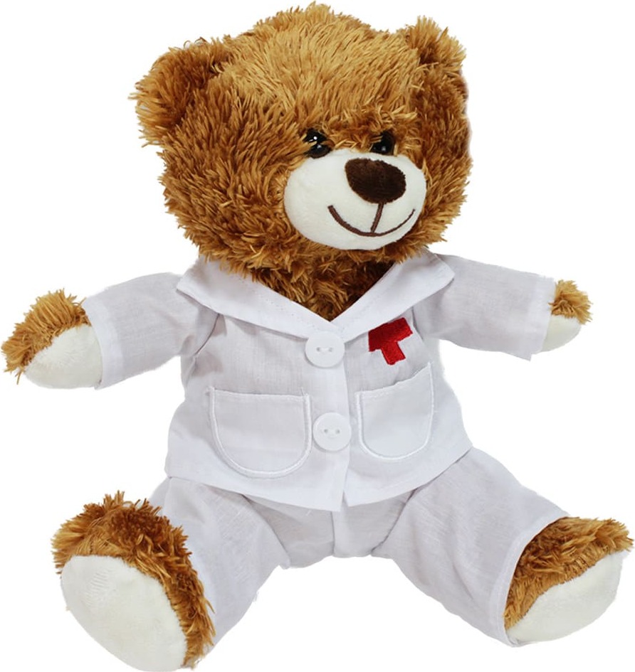 BEMIRO Teddybär Doktor Plüsch Kuscheltier im Arztkittel - ca. 23 cm