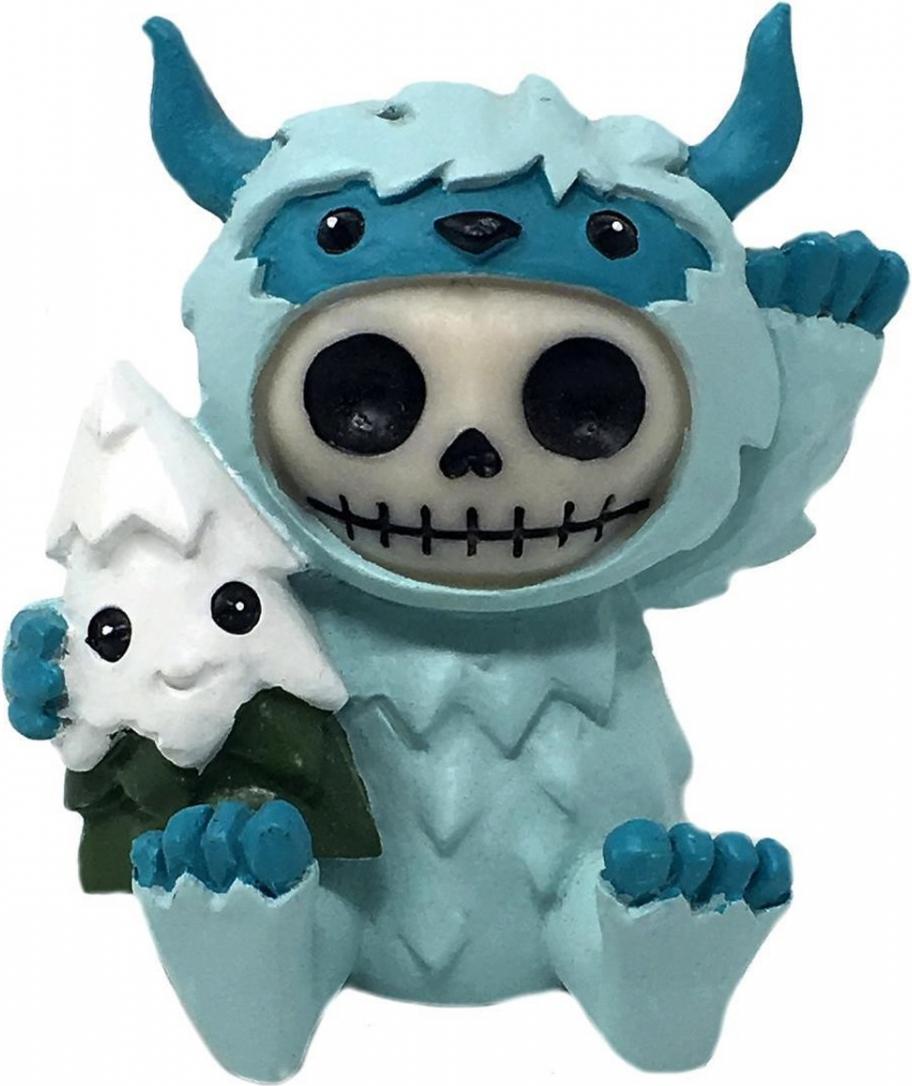 Horror-Shop Kleine Yeti Furrybones Figur - Skelettfigur für Sammler von Furrybones für Gothic Fans 37020