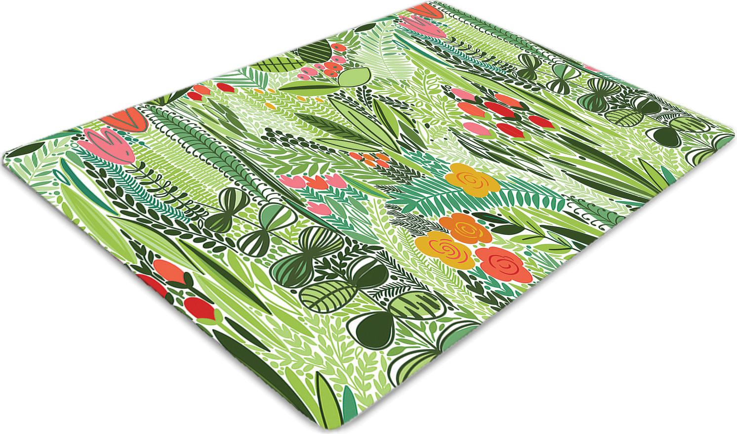 Podlahová ochranná podložka - Ochranná podložka pod stoličku - Podlahová podložka - 100x70 cm - Divoká lúka.