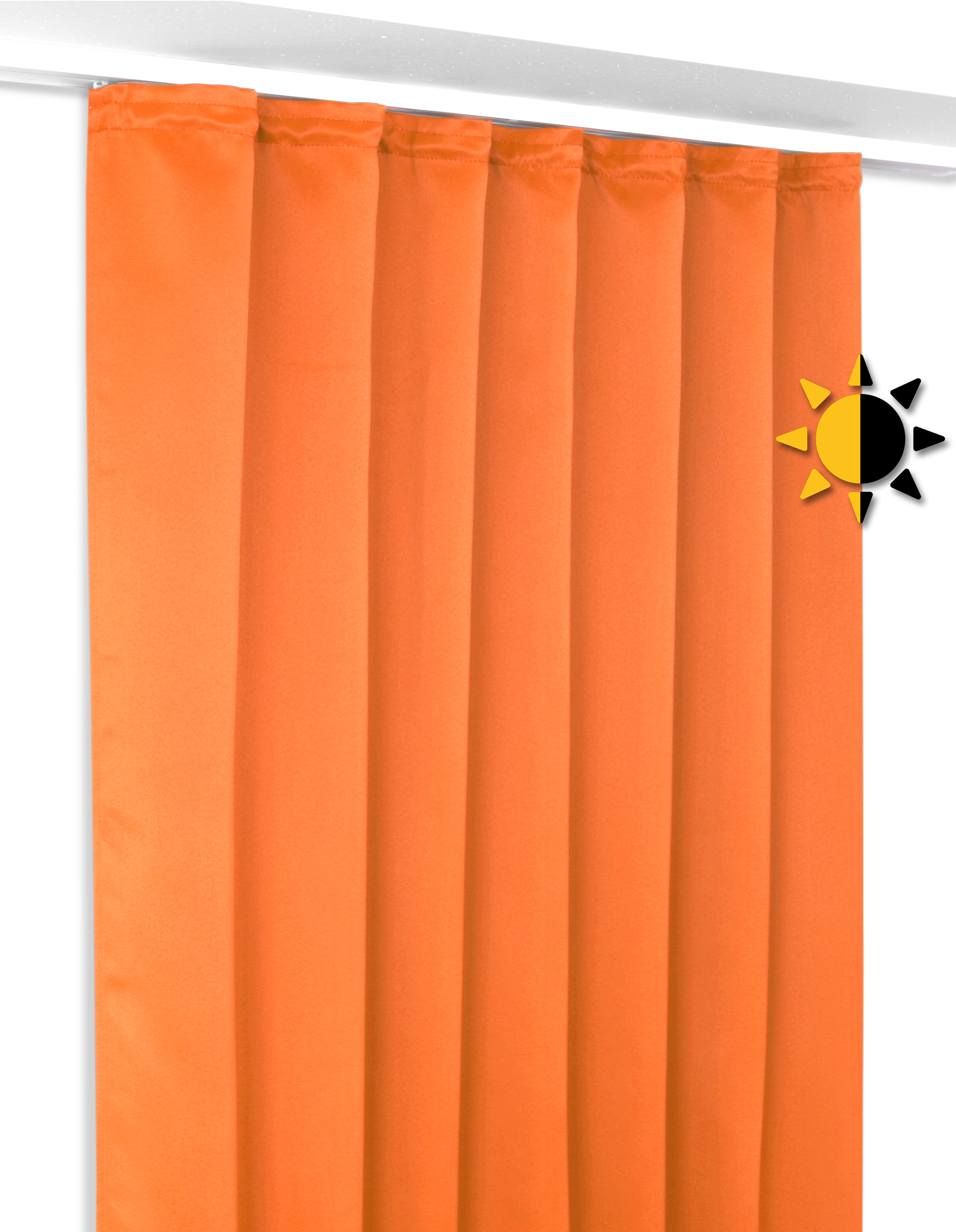 Breite wählbar Vorhang blickdicht Größe (Terra 175 cm) abdunkelnd, Blackout Farbe Kräuselband mit Verdunkelungsgardine und U-Band, 140 Höhe cm.