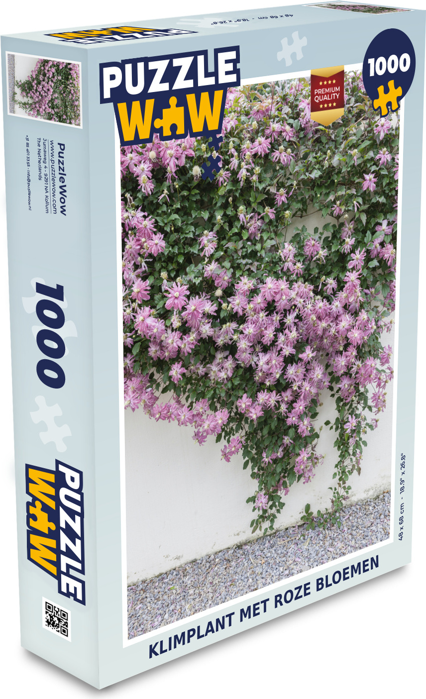 MuchoWow® Puzzle 1000 Teile Schlingpflanze mit rosa Blüten - Spielzeug - Alt und Jung - Spiele - Puzzeln 136|51159191