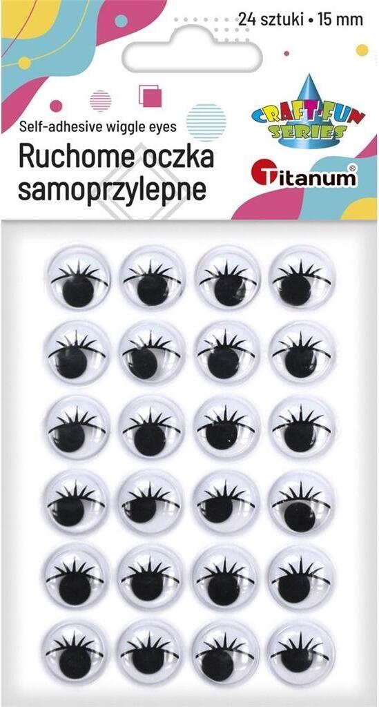 Samolepiace oči s riasami 15mm okrúhle 24ks