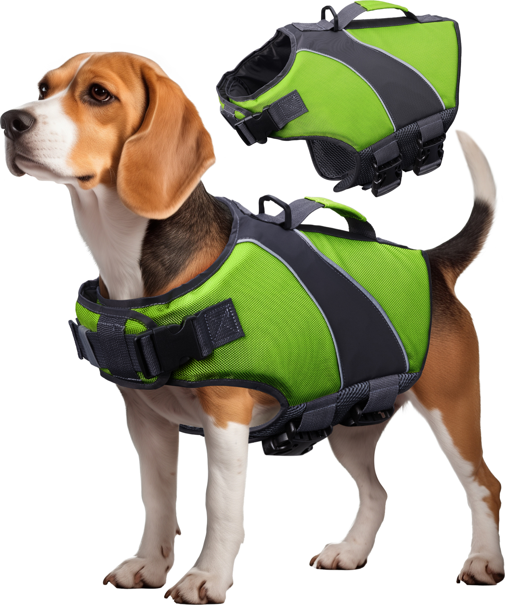 Navaris Hundeschwimmweste - Schwimmweste für Hunde - Verstellbare Größe - Bequem und sicher - Schwimmweste Hund - Hunde Schwimmhilfe - Größe S NAV0000273G001C