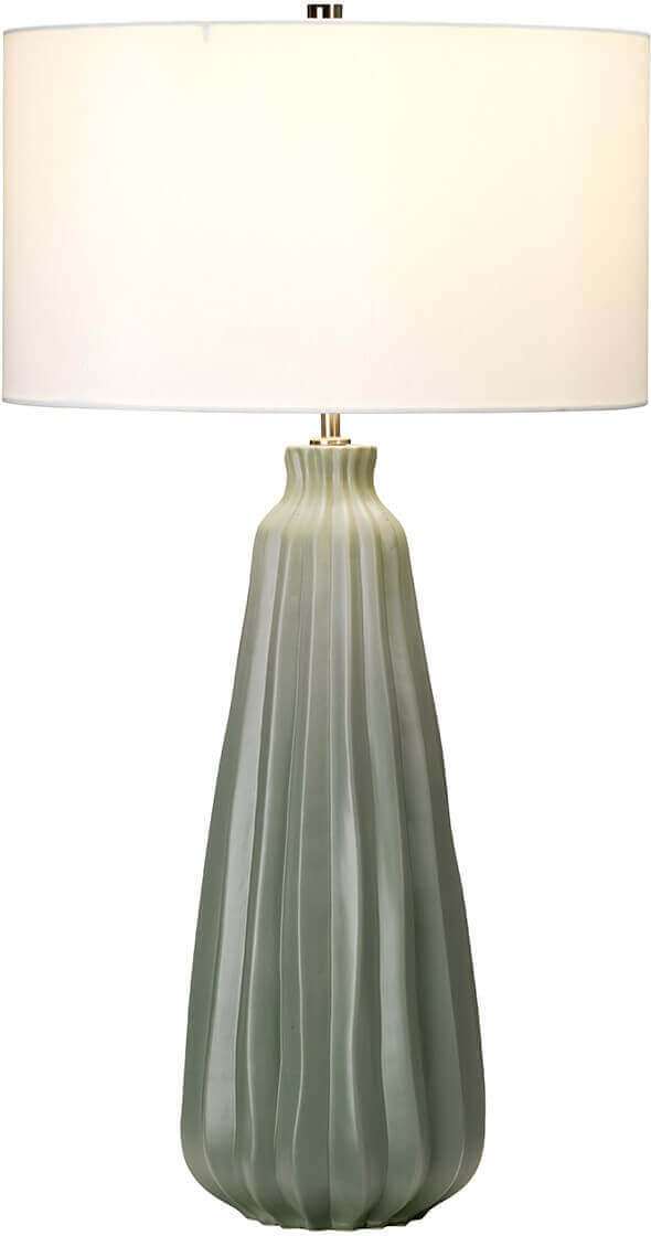 Elstead Lighting Elstead Kew Tischleuchte E27 Salbei Grün Weiß KEW-TL