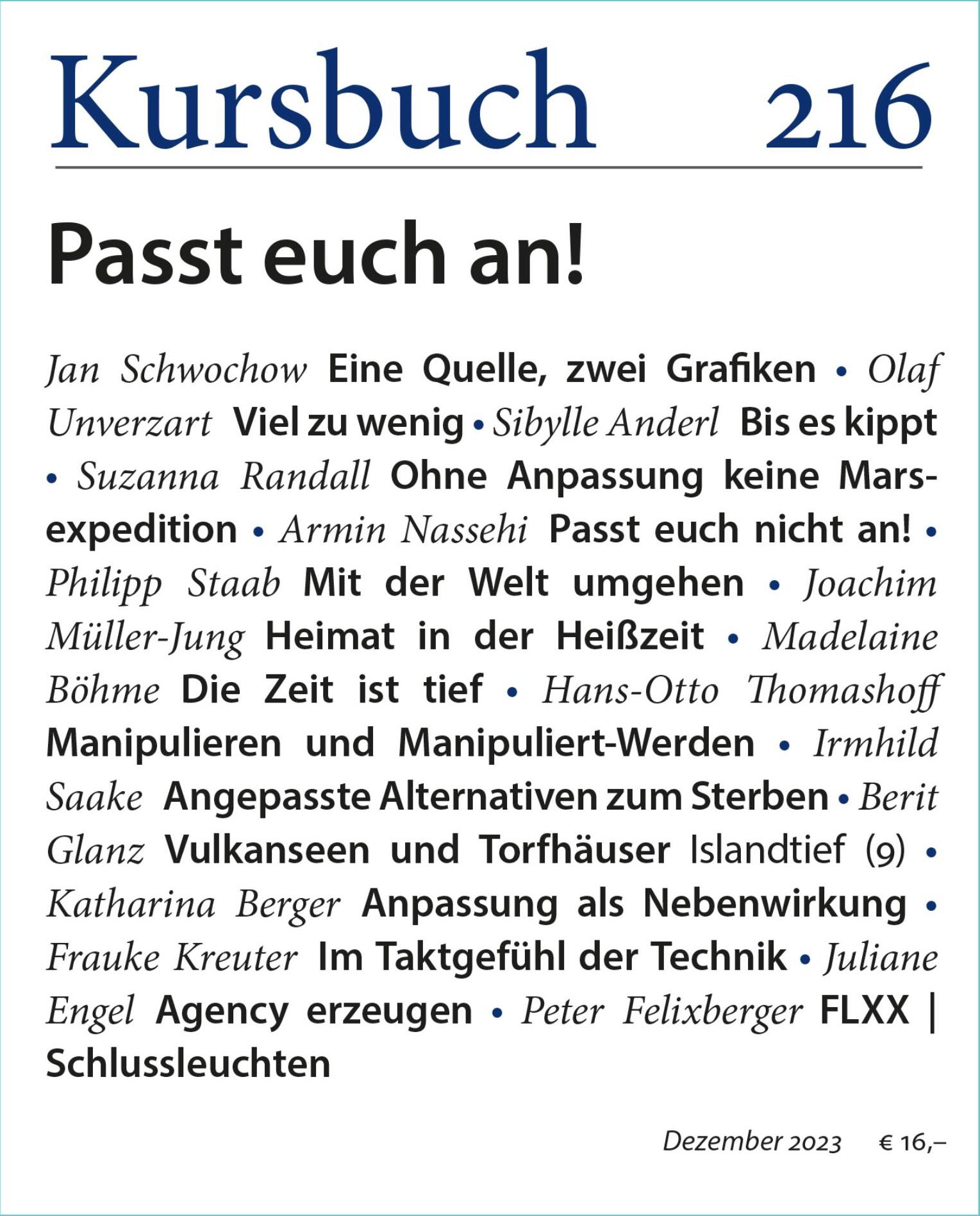 Kursbuch Kulturstiftung Kursbuch 216 27128513_9783961963270