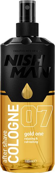 Nishman (Türkei) Nishman | After Shave Cologne 07 Gold One - 100ml - Männlicher Duft - Beruhigend - Herrenparfüm