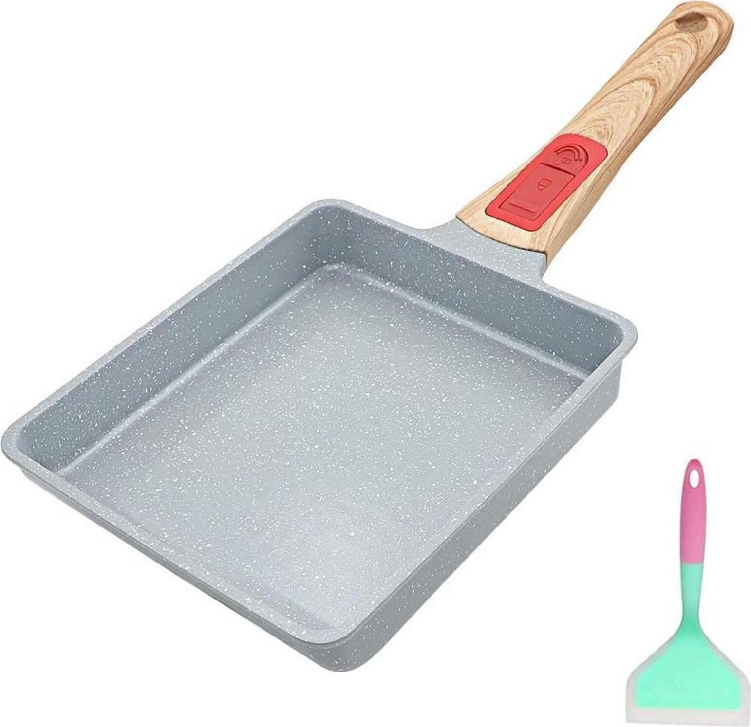 Sonstige Keramik Tamagoyaki Pfanne Antihaft Japanische Omlette 19x16 cm Blau