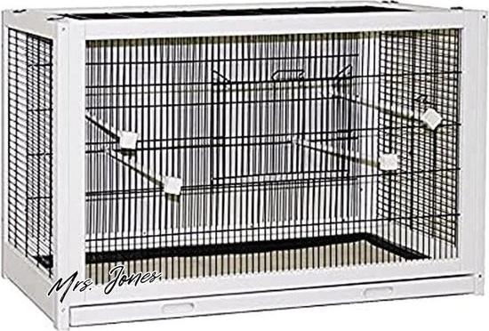 Mrs. Jones Vogelkäfig Fips aus Holz 100 x 50 x 60 cm 82911 - Vogelhaus, Vogelbedarf. 104127-0