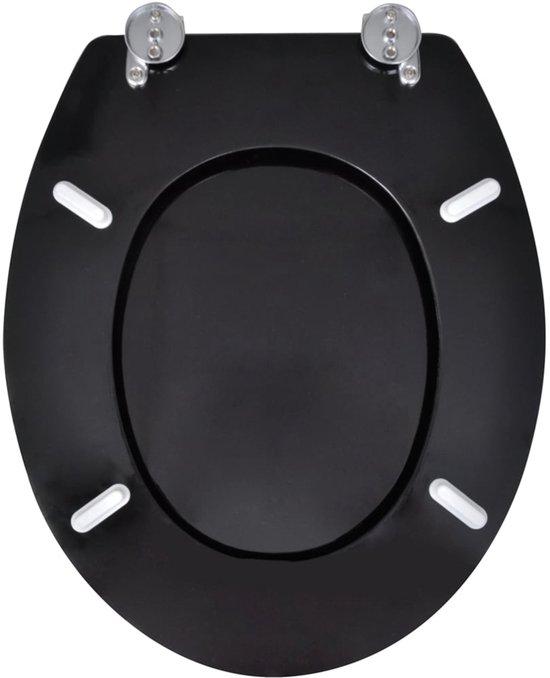 OEM Toilettabellen mit Abdeckungen - Set aus 2 - Schwarz - MDF 2026