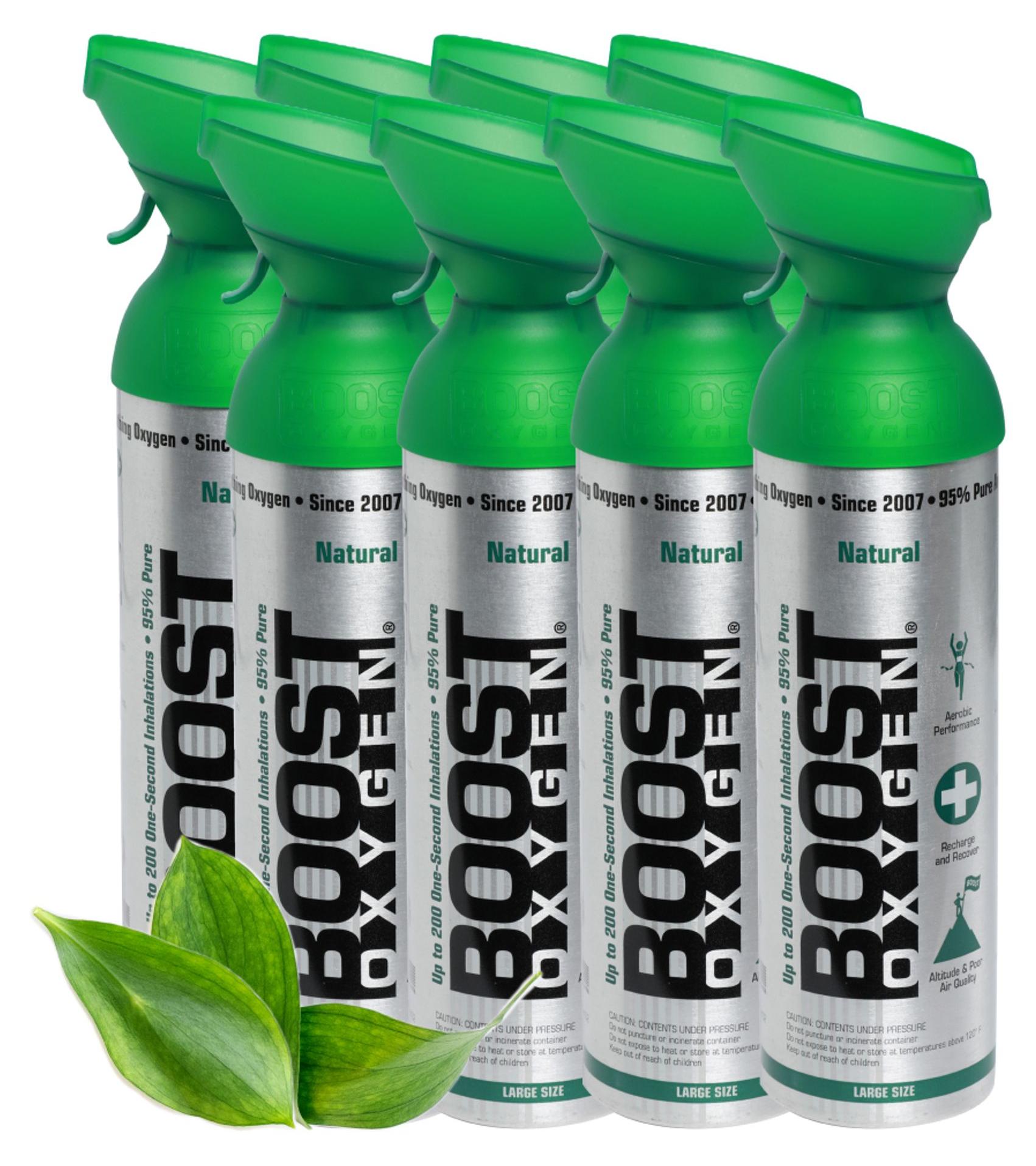 Boost Oxygen Sauerstoffdose, 9L, 99,5% reiner Sauerstoff, 8er Pack 1101-08