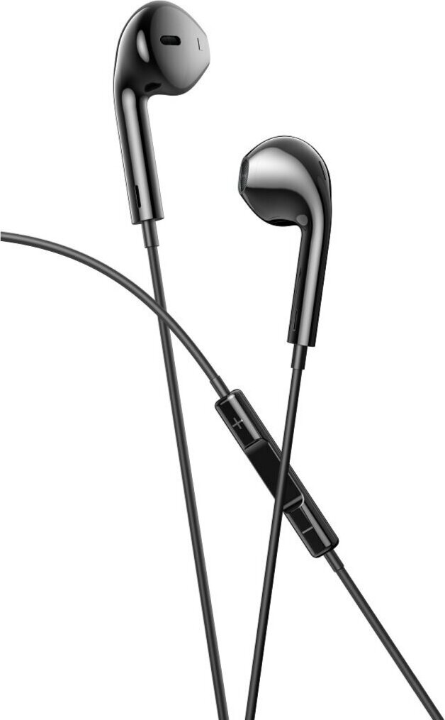 XO Káblové slúchadlá do uší s pripojením USB-C 1,2 m z pružného silikónu čierne