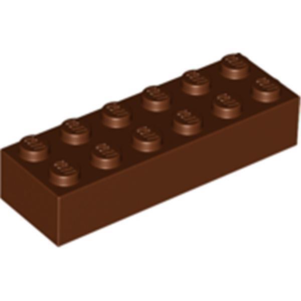 Lego® 2x6 Stein 2456 - 10 Stück Rotbraun 2456-10-Rotbraun