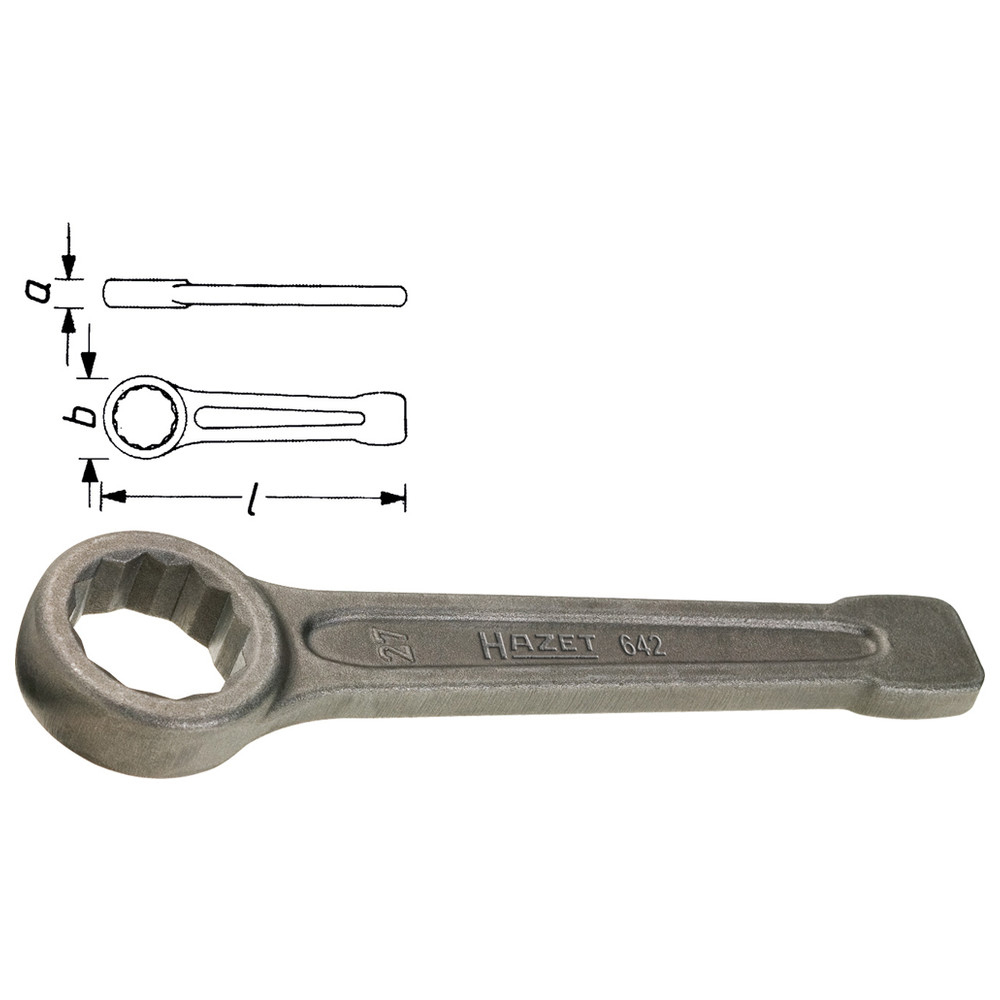 HAZET Schlag-Ringschlüssel Außen-Doppel-Sechskant 642-80