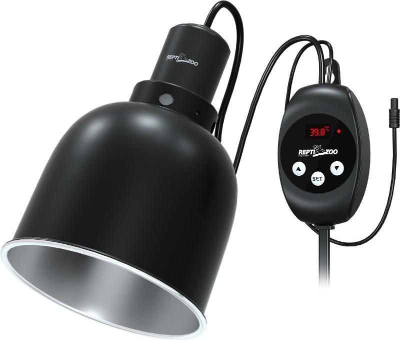 Repti-Zoo Lampe mit Thermostat - Lampe für das Terrarium mit Thermostat Repti-Zoo