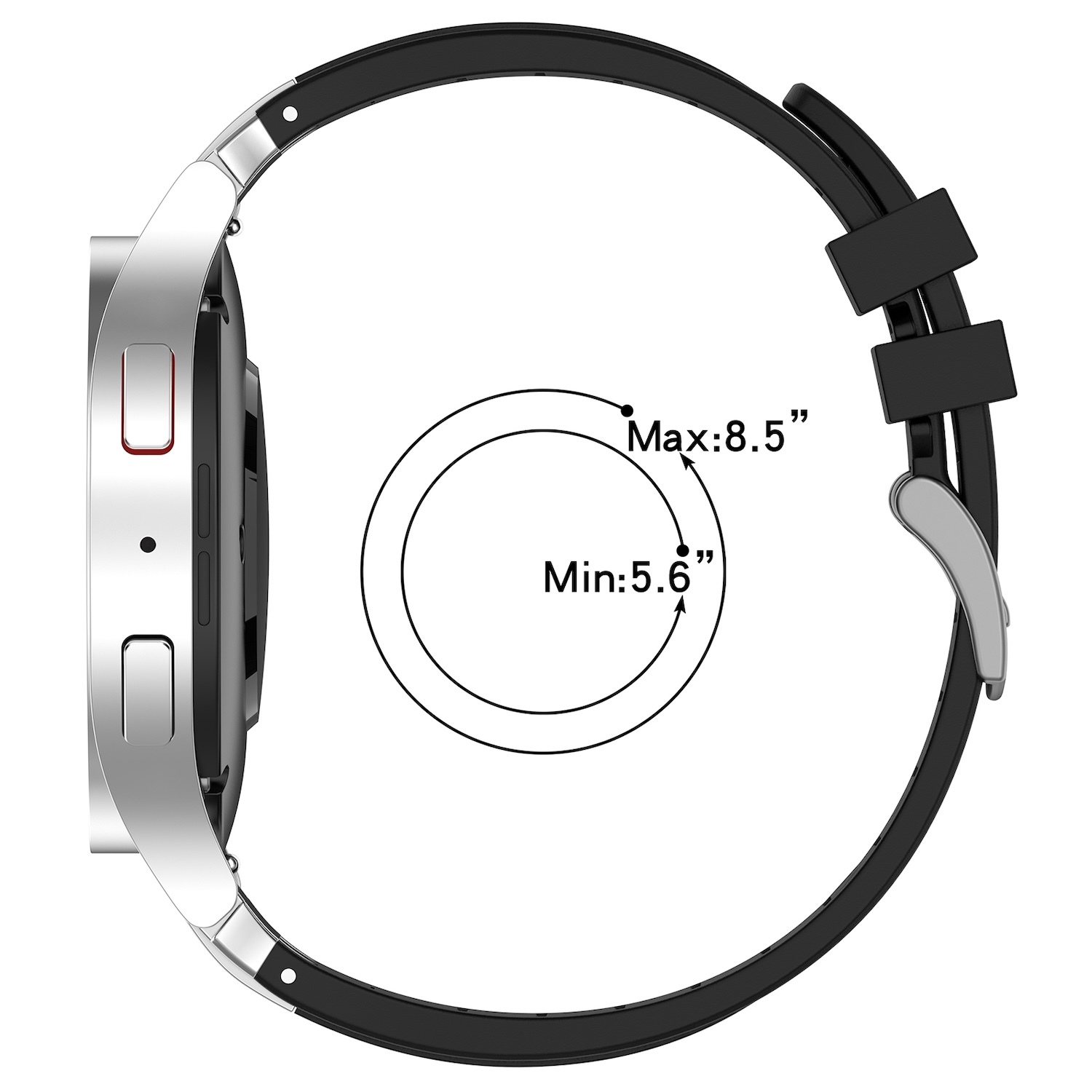 Pre Samsung Galaxy Watch FE 40 mm vysokokvalitný silikónový remienok na zápästie červený