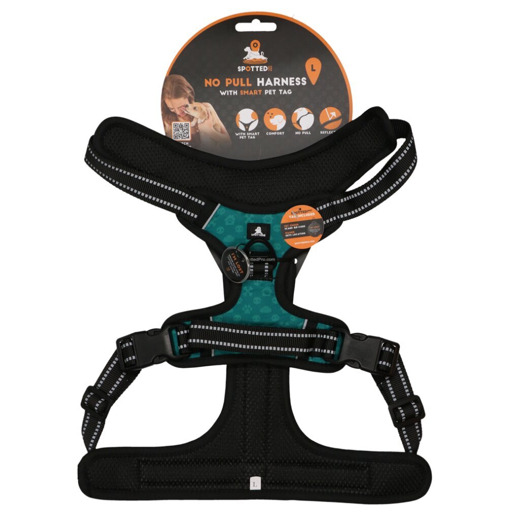 Hofman Animal Care SPOT0016D, Hund, Zugfreier Gurt, L, Grün, 62 cm, 84 cm