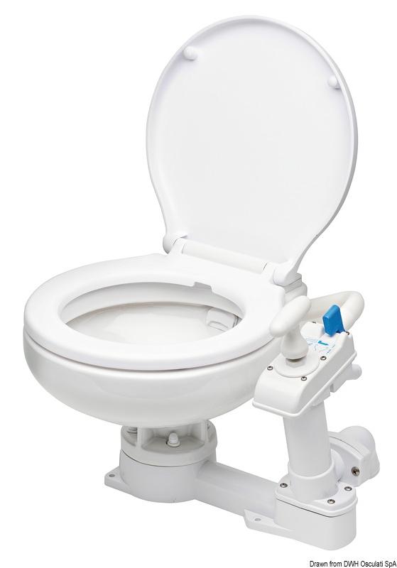 Super Compact manuelle Toiletteneinheit mit Holzsitz - Osculati 50.207.50