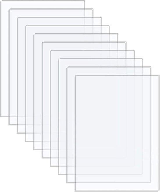 OEM Transparente Plexiglasplatten - 21x29,7cm - für Projektionsanzeigen - 10 Stück - Farblos - Acrylglas 2026