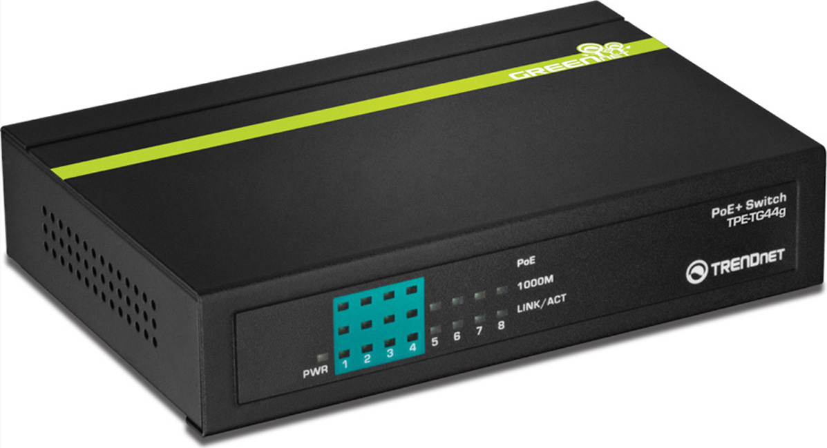 TRENDnet TPE TG44g - Switch - 4 x 10/100/1000 (PoE+)
