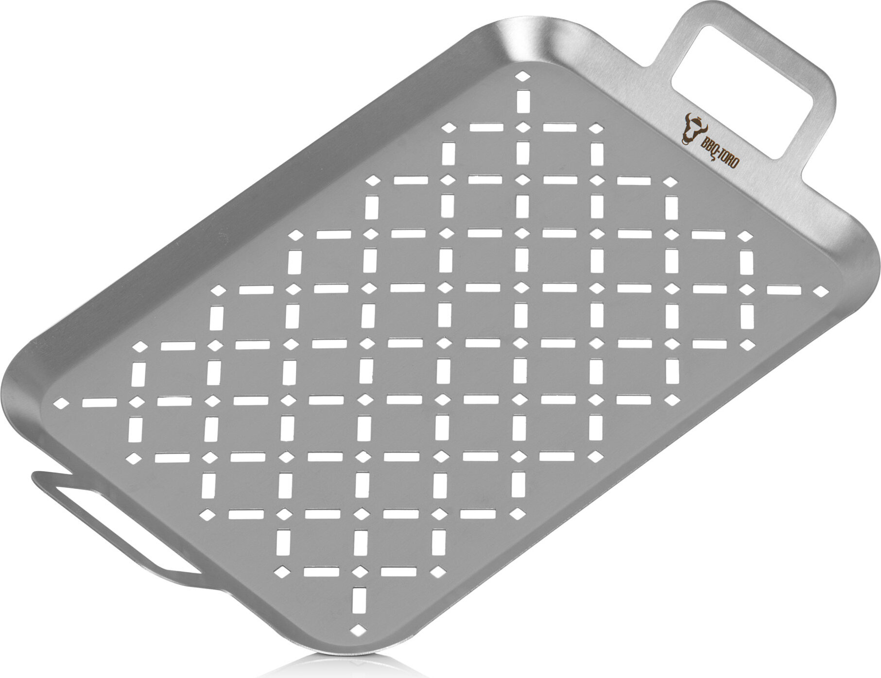 BBQ-Toro Edelstahl Grillschale | 44 x 26 x 4,5 cm | Grillpfanne, Gemüseschale, Tropfschale