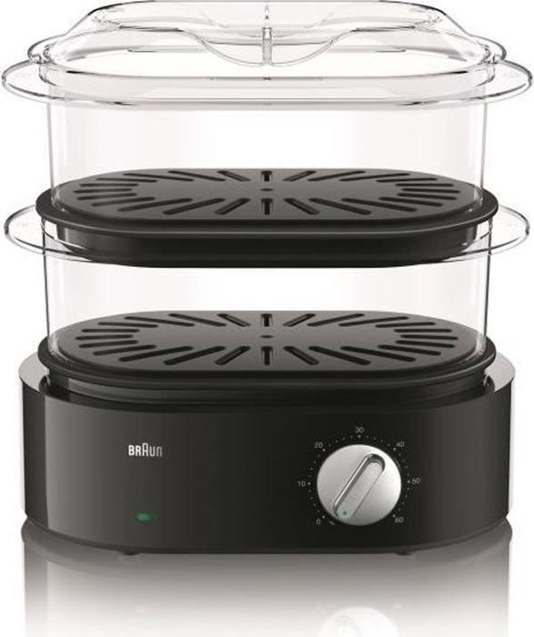 Dampfgarer, BRAUN Identity FS 5100, 850W, Turbo Dampf, 3.1L BPA-freie Körbe, 2L Reisdampfschale, Timer BRA8021098773364