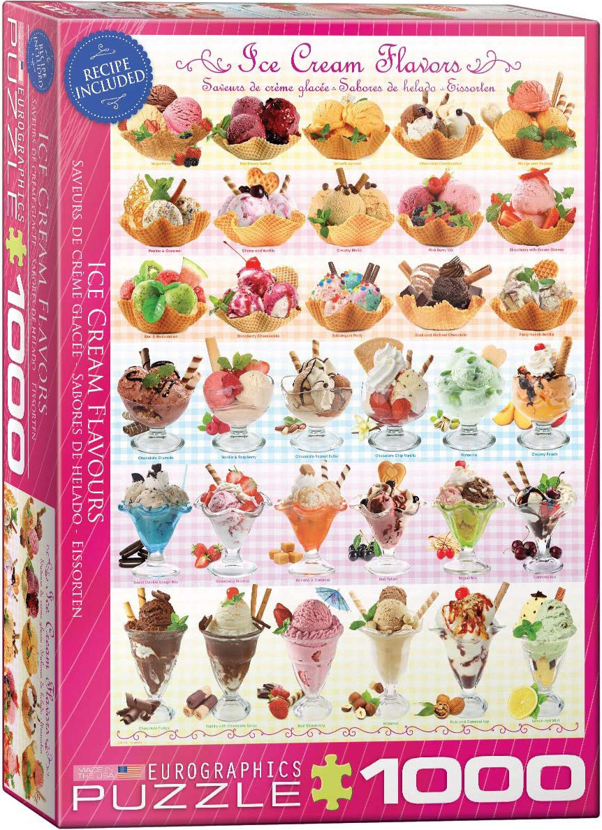 Empireposter 1000 Teile Puzzle - Puzzle - Leckere Eissorten + Puzzle Zubehör