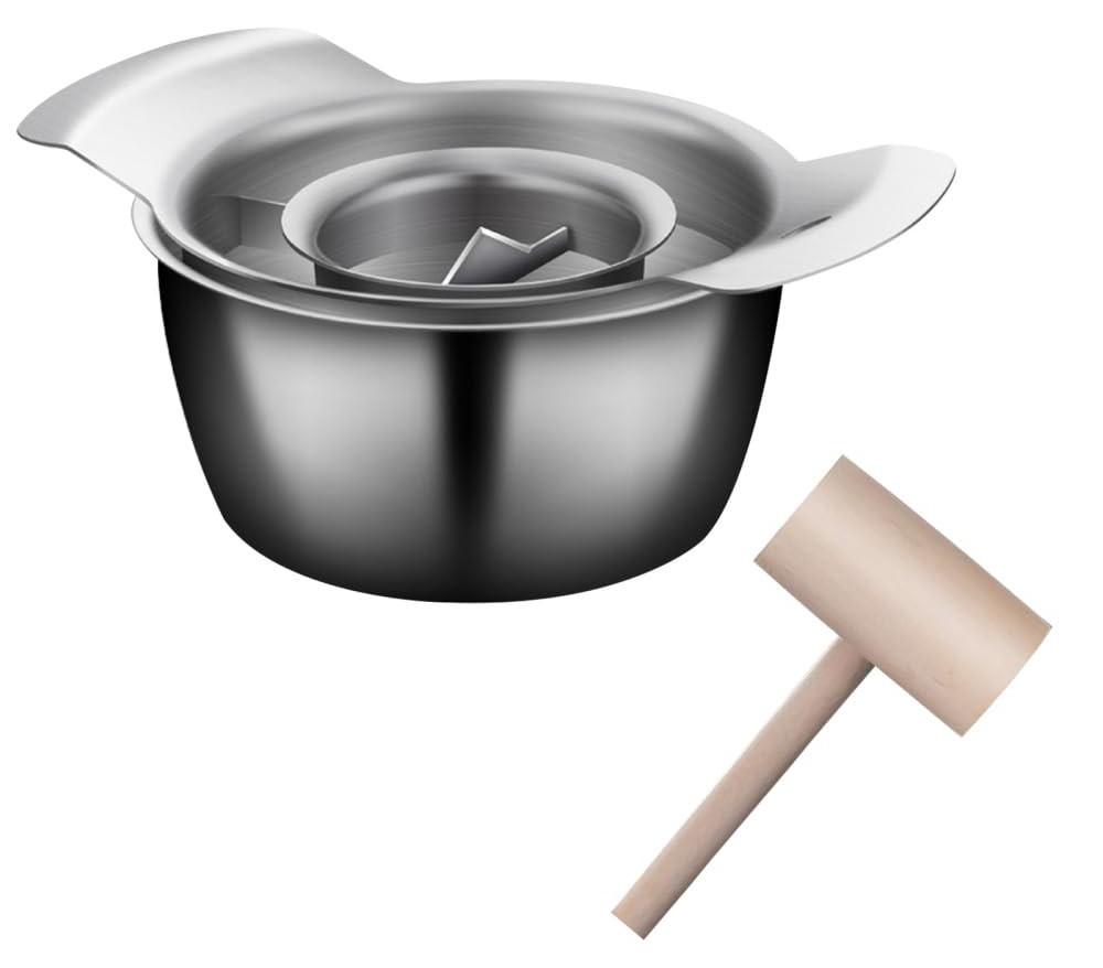 Merkloos Granatapfel-Schäler aus Edelstahl - Granatapfelkerne-Entferner - Schälinstrument - Küchenzubehör - Einfach zu lagern - Lebensmittelsicheres Material - Granatapfel-Entkerner